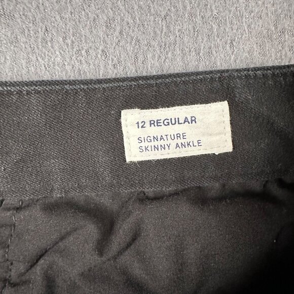 Gap Womens 12 Regular Black Signature Skinny Ankle Chino Cropped Pants - Picture 5 of 10